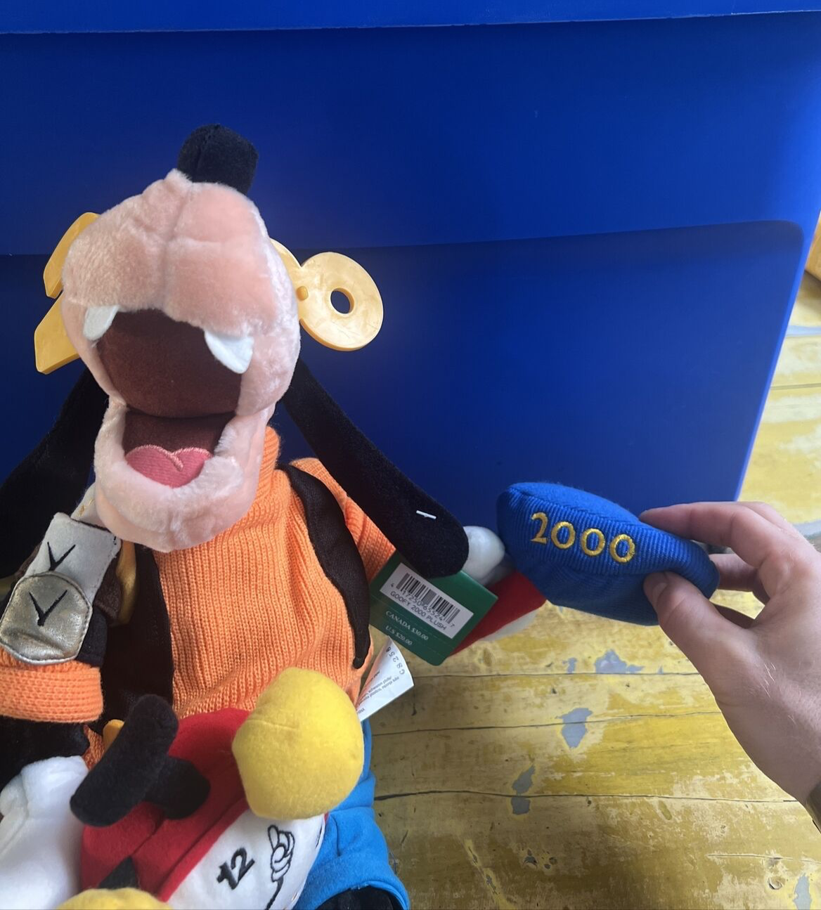 Walt Disney Company Year 2000 Celebration Goofy Plush Doll With Tag 12x21 Inches