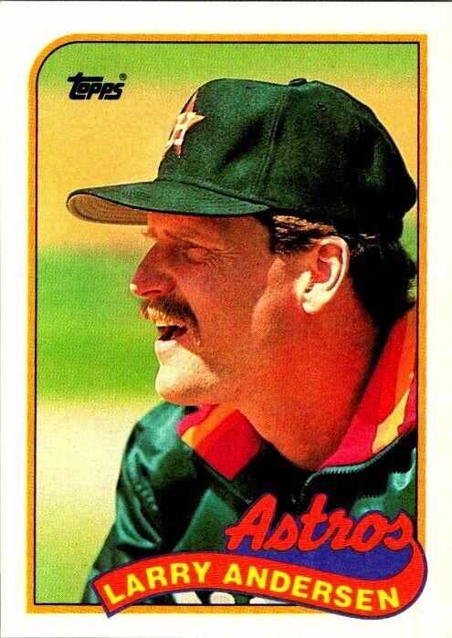 Larry Andersen Houston Astros 1989 Topps Misprint Card 1988 NL Leaders Backside