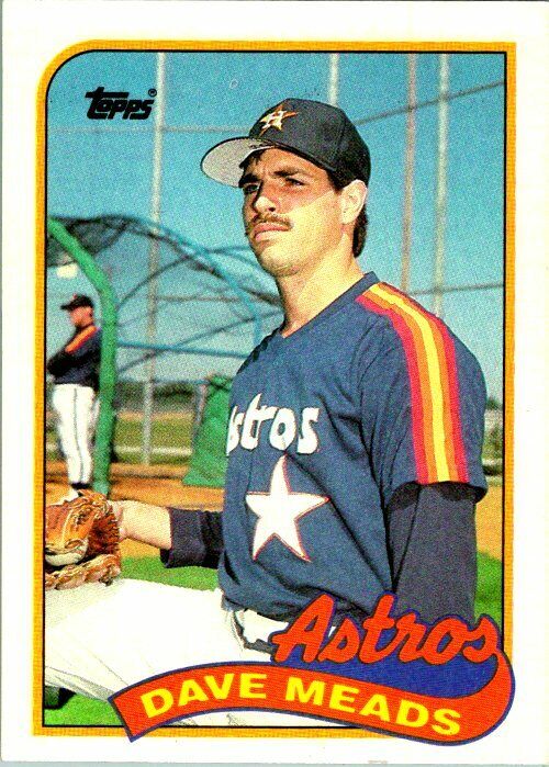 Dave Meads Houston Astros 1989 Topps Misprint Card Doug Dascenzo Backside