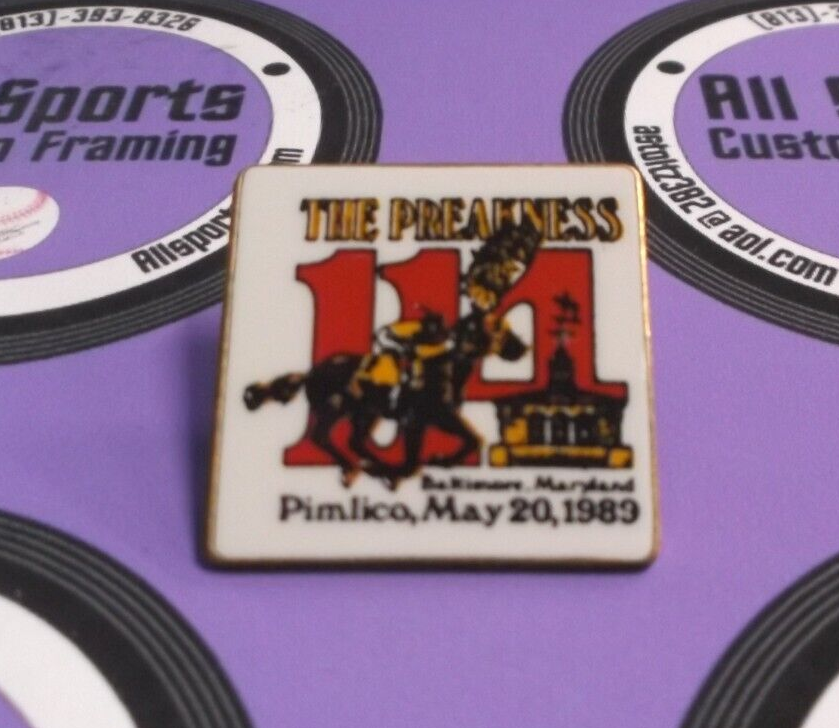 The Preakness 114th 1989 Baltimore, Maryland Horse Racing Pin Size .75 x .75