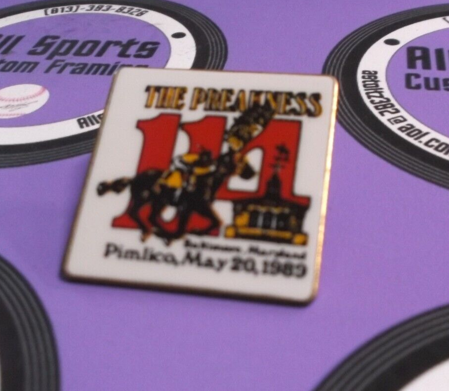 The Preakness 114th 1989 Baltimore, Maryland Horse Racing Pin Size .75 x .75