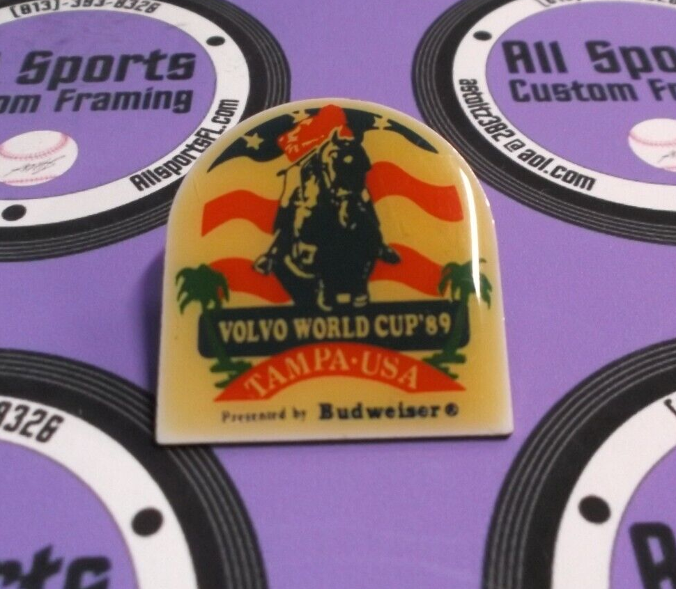 Volvo World Cup 1989 Show Jumping Tampa USA Pin Size 1 x 1.25 Inches