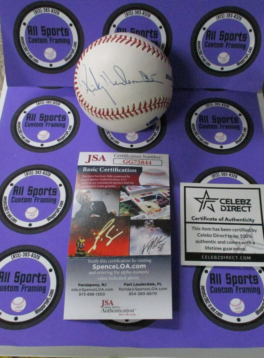 Rickey Henderson Oakland Athletics Autographed Rawlings Baseball JSA #GG75844