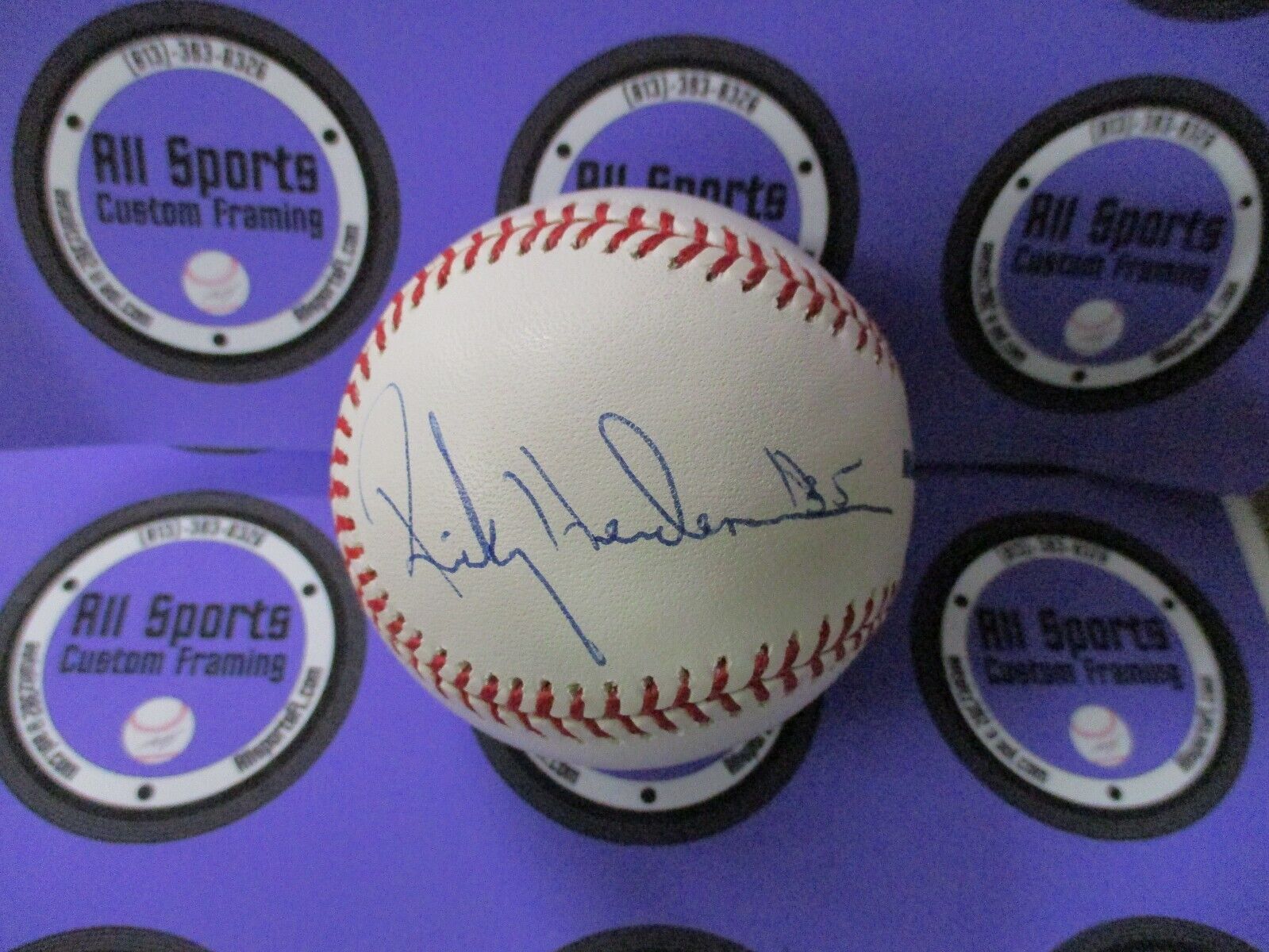 Rickey Henderson Oakland Athletics Autographed Rawlings Baseball JSA #GG75844