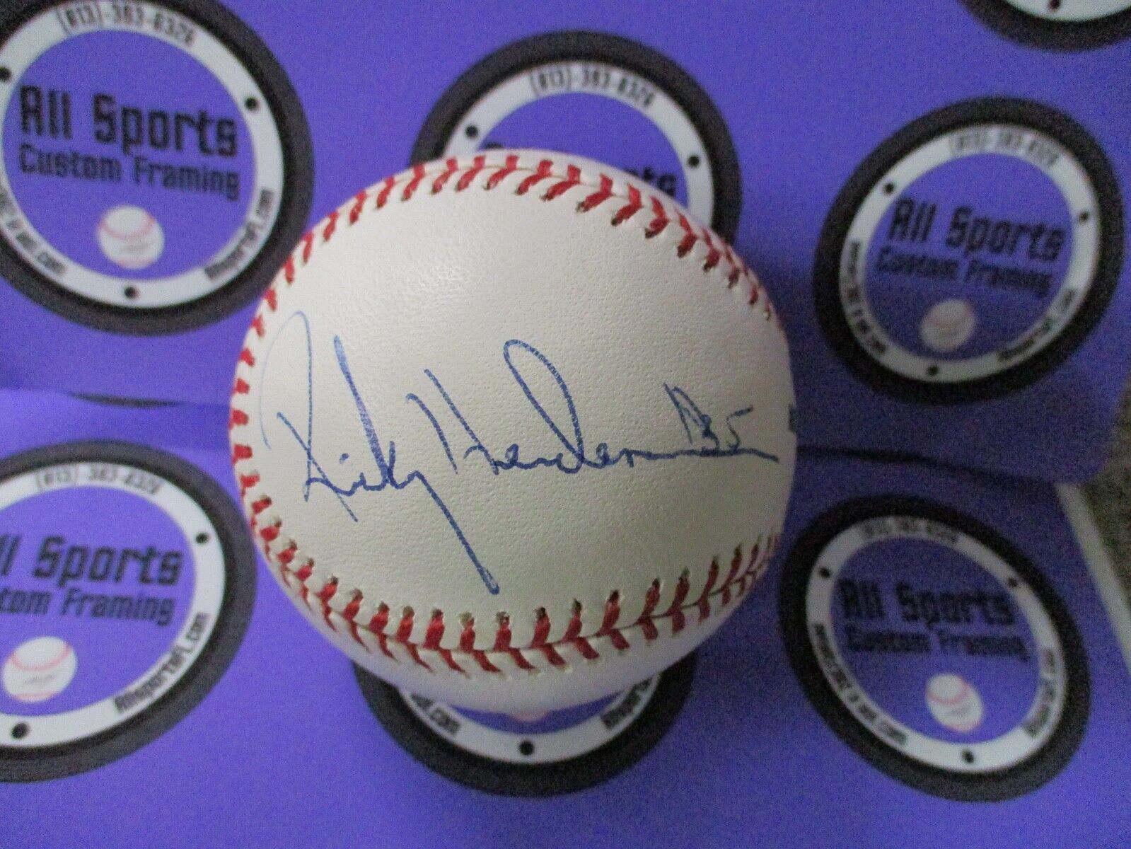 Rickey Henderson Oakland Athletics Autographed Rawlings Baseball JSA #GG75844