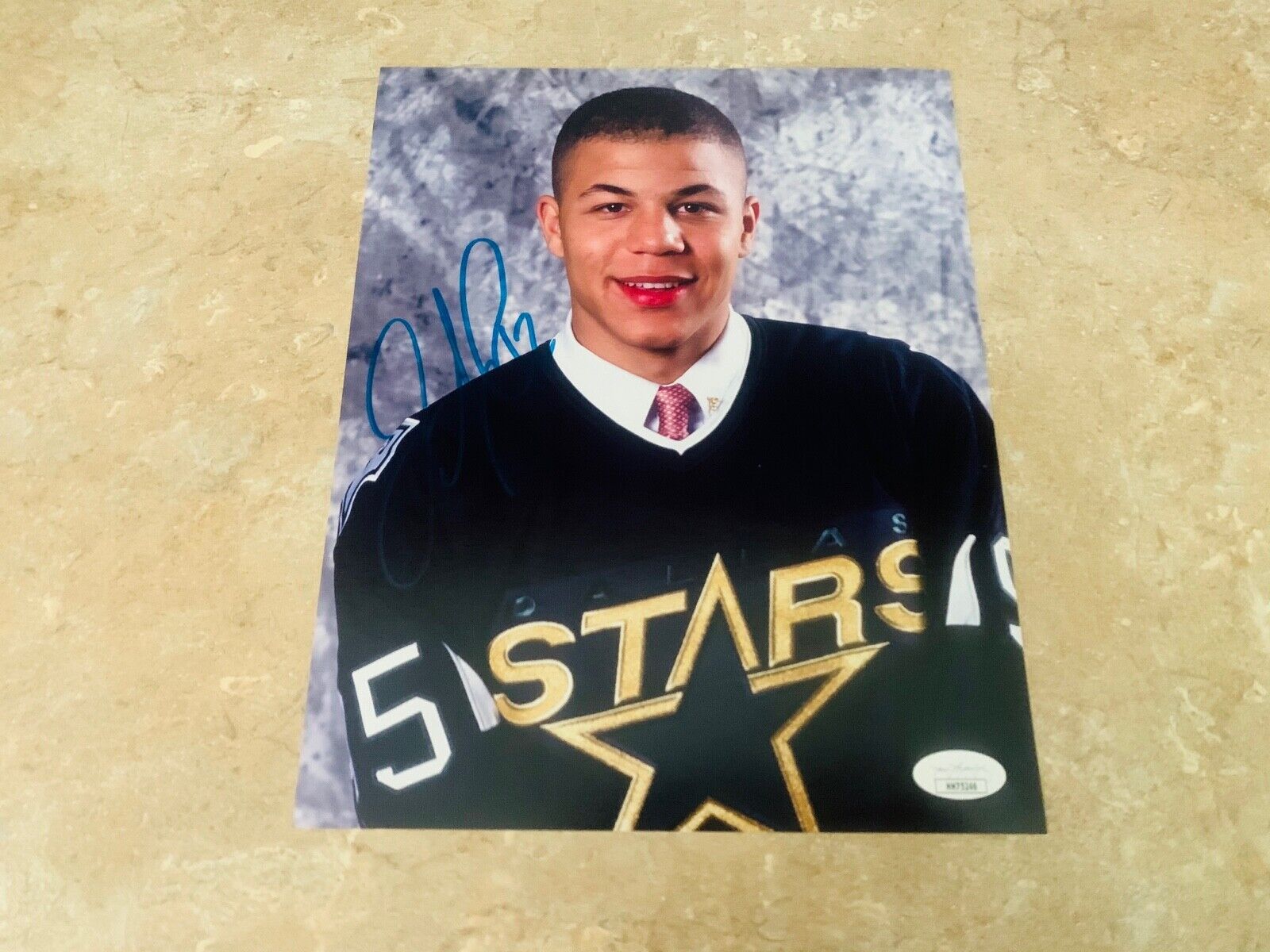 Jarome Iginla Dallas Stars Rookie Autographed 8x10 Photo JSA COA #HH75246