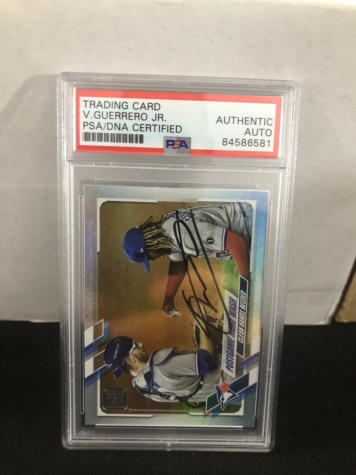 Vladimir Guerrero Jr. Autographed 2021 Topps  Card PSA Slabbed