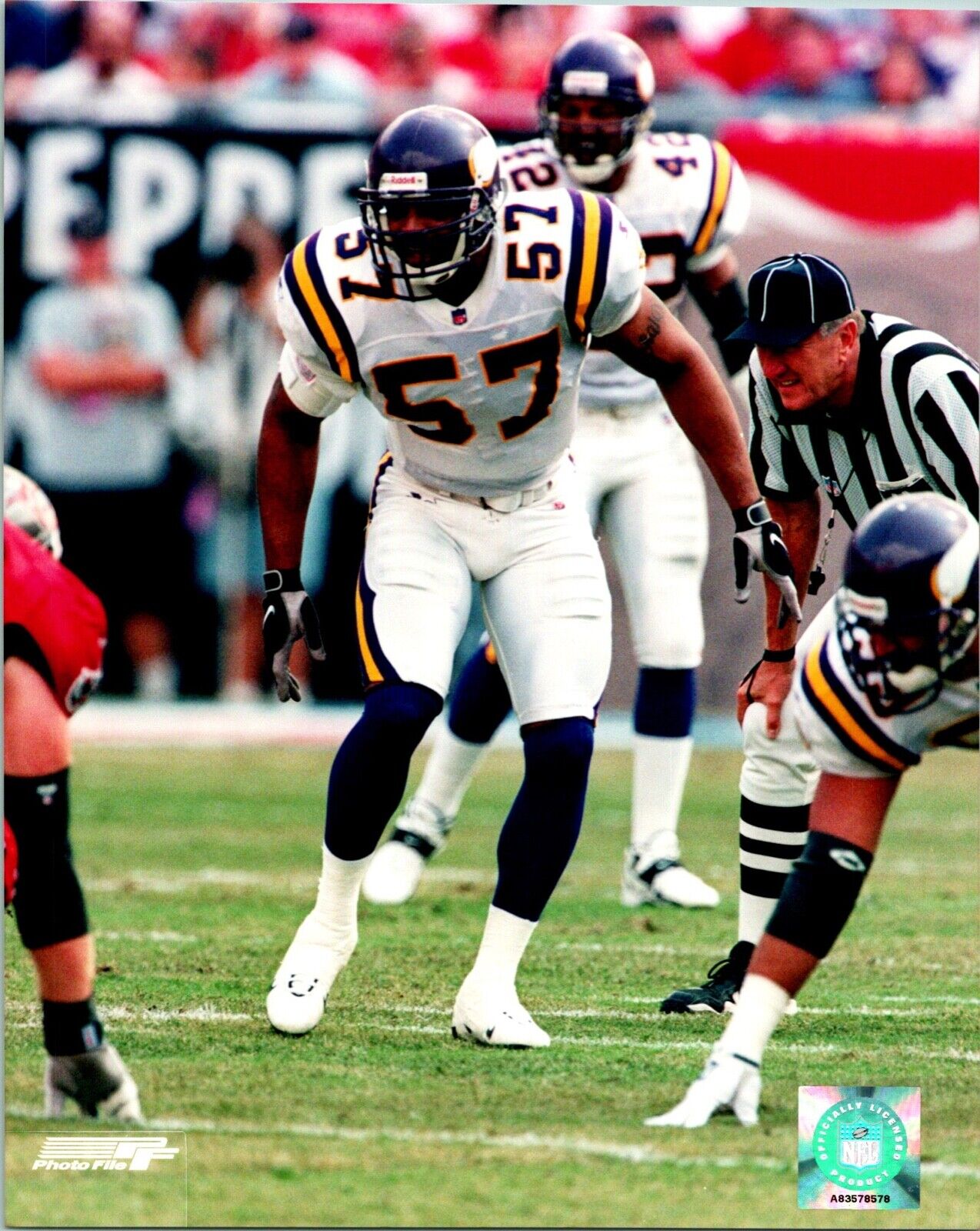 Dwayne Rudd Minnesota Vikings Photofile Unsigned 8x10 NFL Hologram Photo