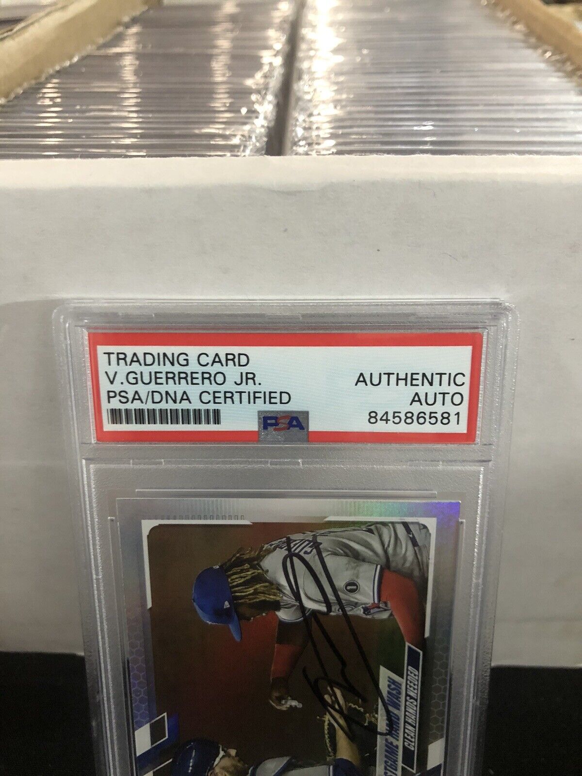 Vladimir Guerrero Jr. Autographed 2021 Topps  Card PSA Slabbed