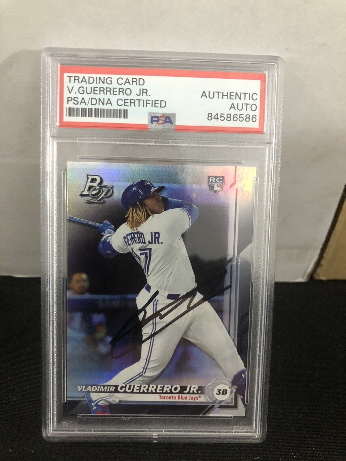 Vladimir Guerrero Jr. Autographed 2019 Bowman Platinum Card PSA