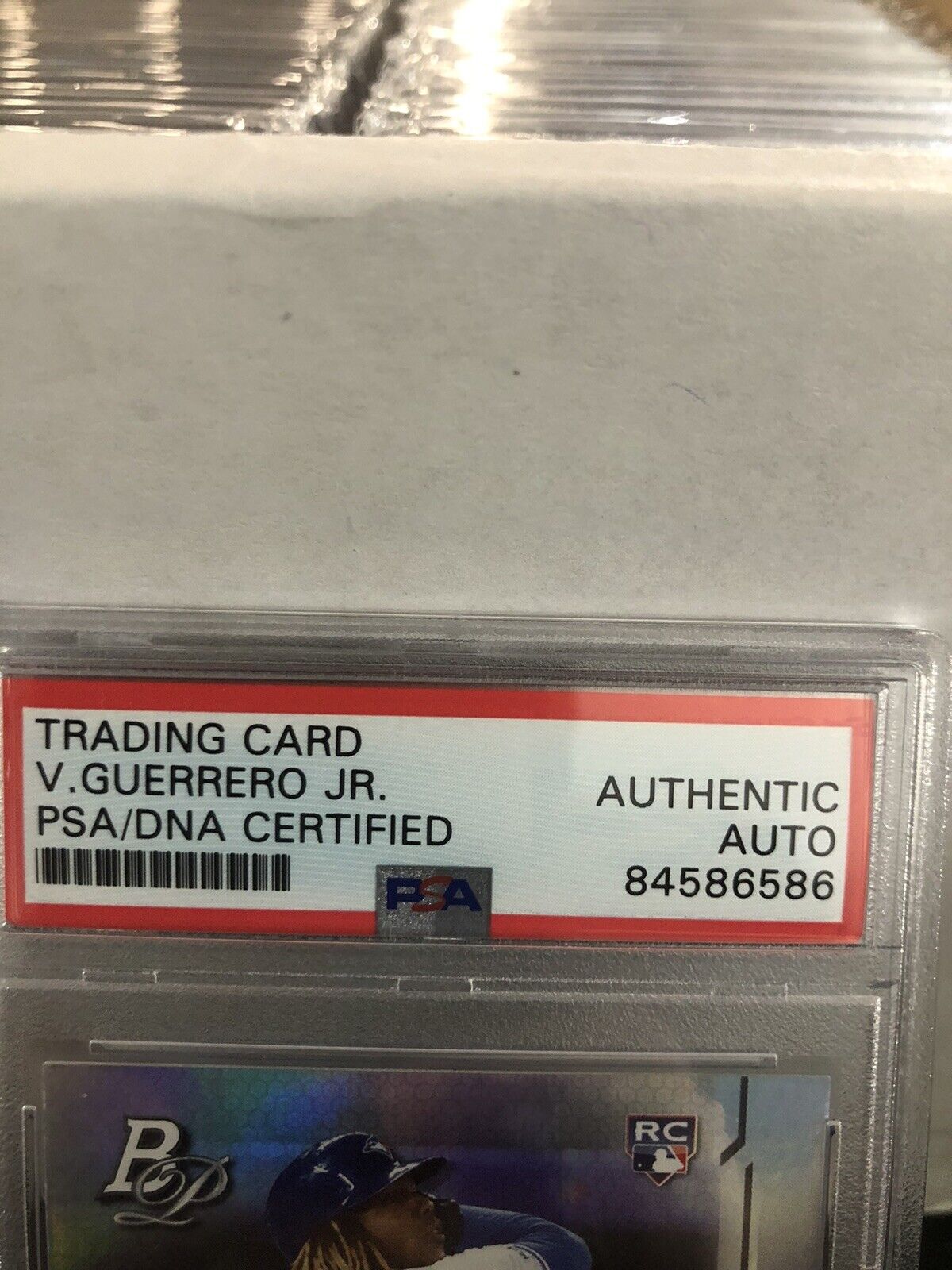 Vladimir Guerrero Jr. Autographed 2019 Bowman Platinum Card PSA