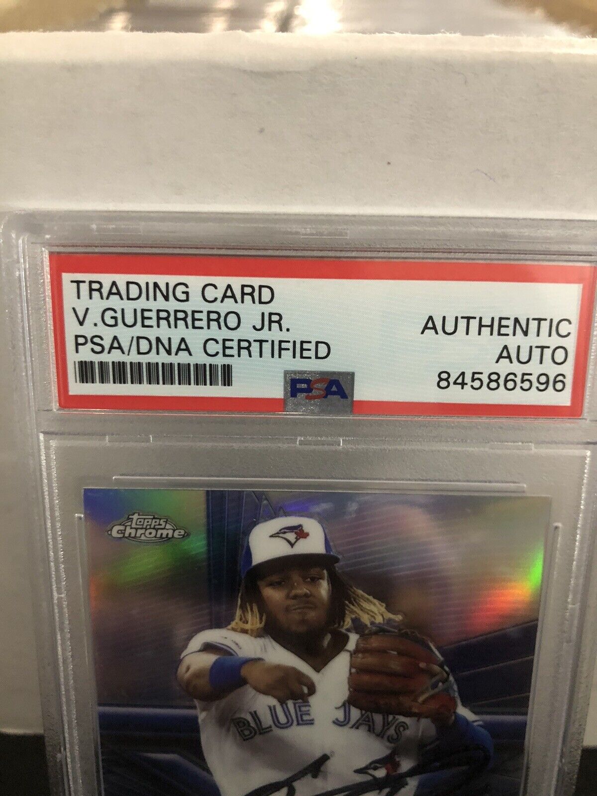 Vladimir Guerrero Jr. Autographed 2020 Topps Chrome Future  Stars Card PSA