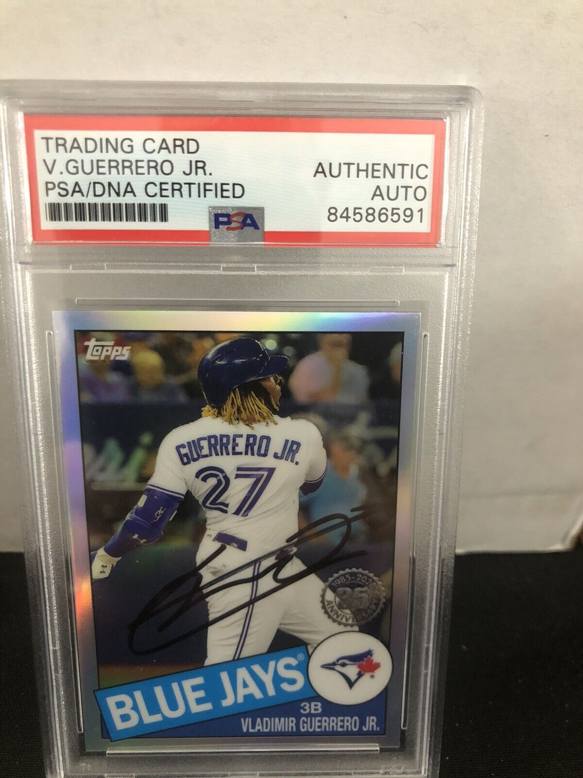 Vladimir Guerrero Jr. Autographed 2020 Topps 35th Card PSA Slabbed