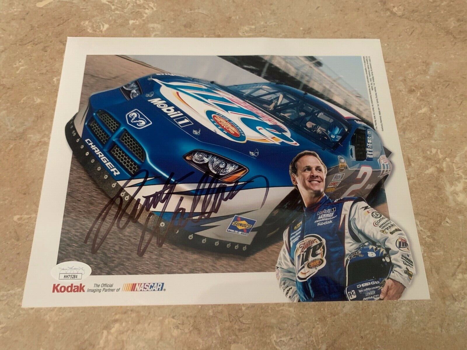 Rusty Wallace #2 Miller Lite Autographed Nascar 8x10 Photo B JSA COA #HH75284