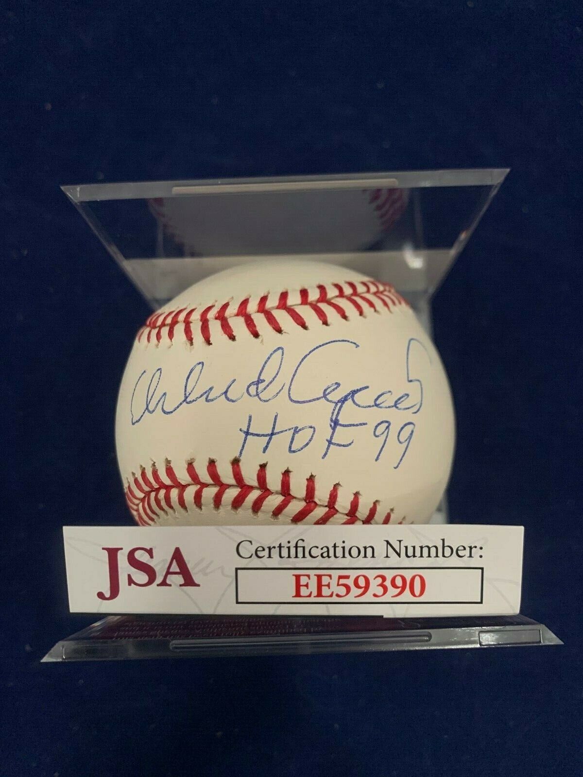 Orlando Cepeda Hall of Fame 1999 Signed Baseball with JSA COA