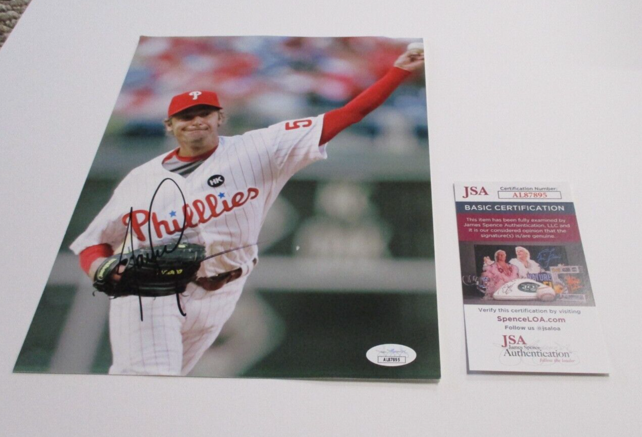 MLB Jamie Moyer Phillies Autographed Signed 8x10 Photo JSA COA #AL87895