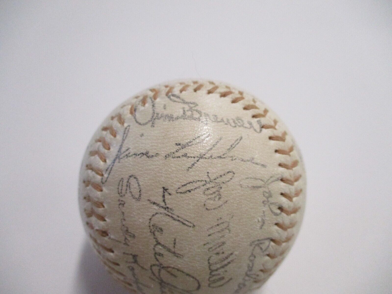 MLB Dodgers 1960's Stadium Stamped Baseball Sandy Koufax Drysdale Alston