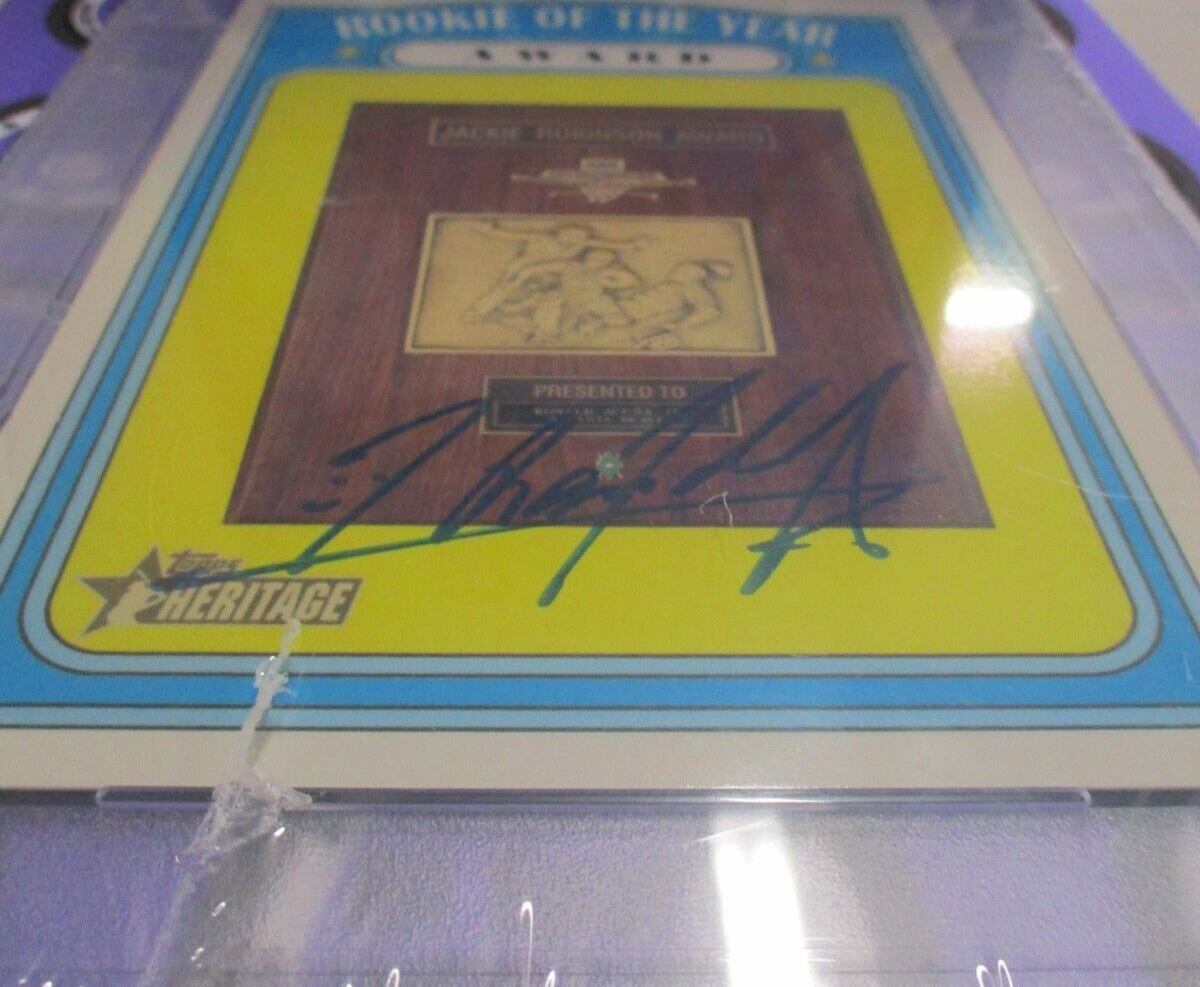 Randy Arozarena Autographed Signed Topps 5x7 ROY Card #44/49 PSA Slab #84796884