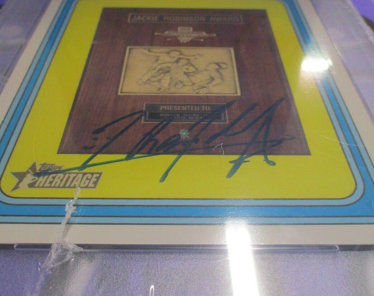 Randy Arozarena Autographed Signed Topps 5x7 ROY Card #44/49 PSA Slab #84796884