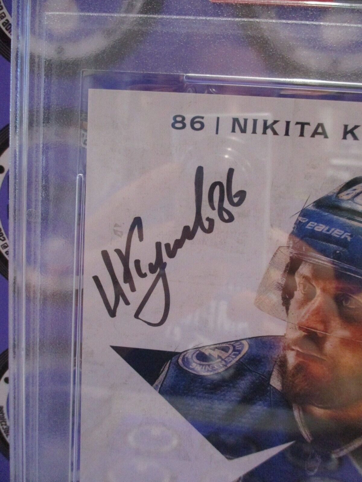 Nikita Kucherov Autographed Signed Rare 2018 AllStar 5x7 Card PSA Slab #84689032