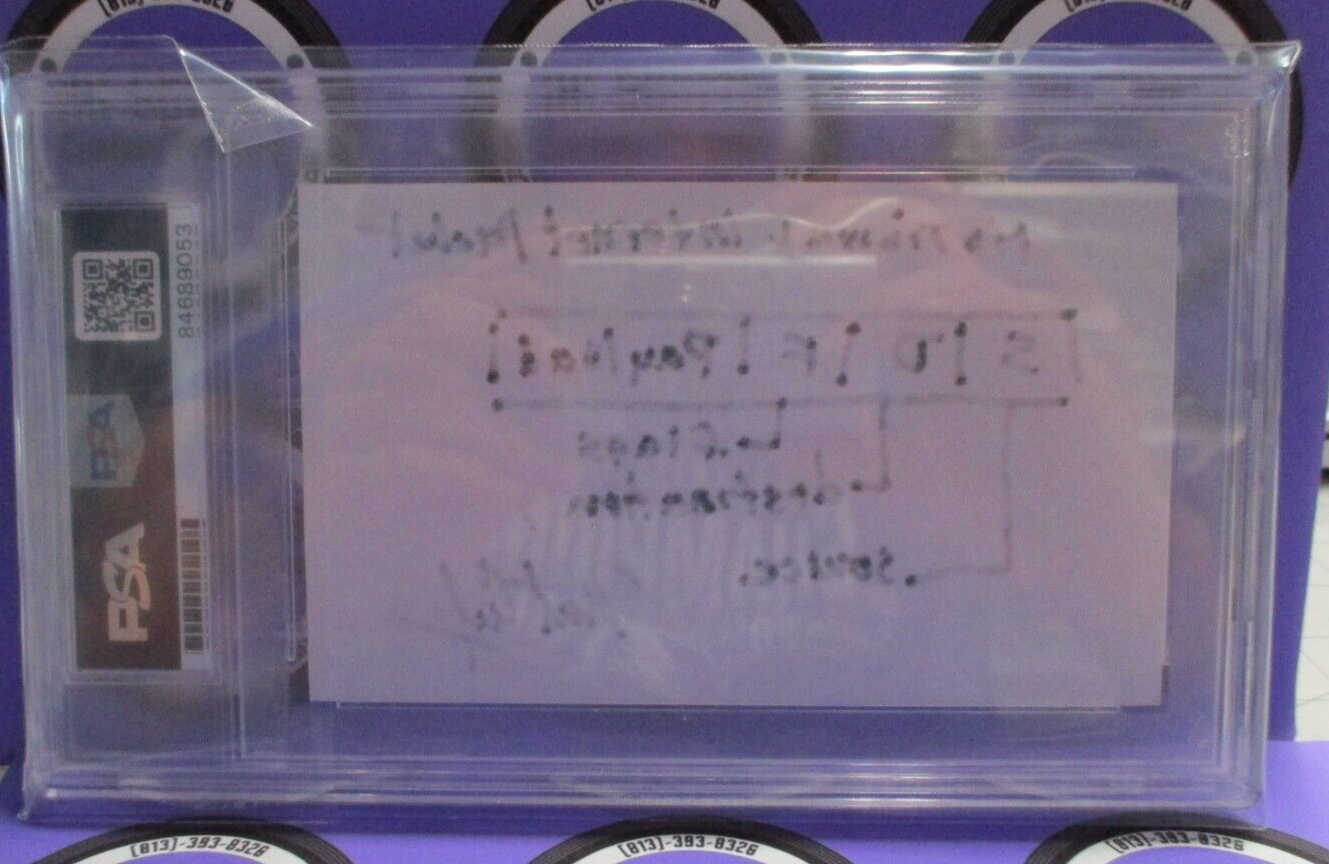 Vint Cerf Internet Autographed Signed Index Card PSA Gem Mint 10 Slab #84689053