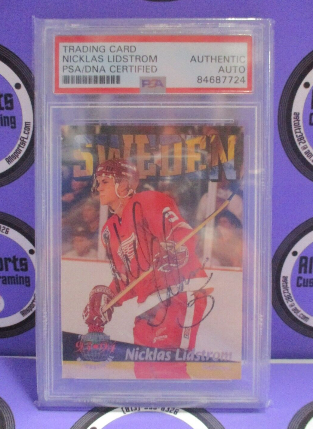 Nicklas Lidstrom Autographed Signed 1994-95 Stadium Club Card PSA Slab #84687724