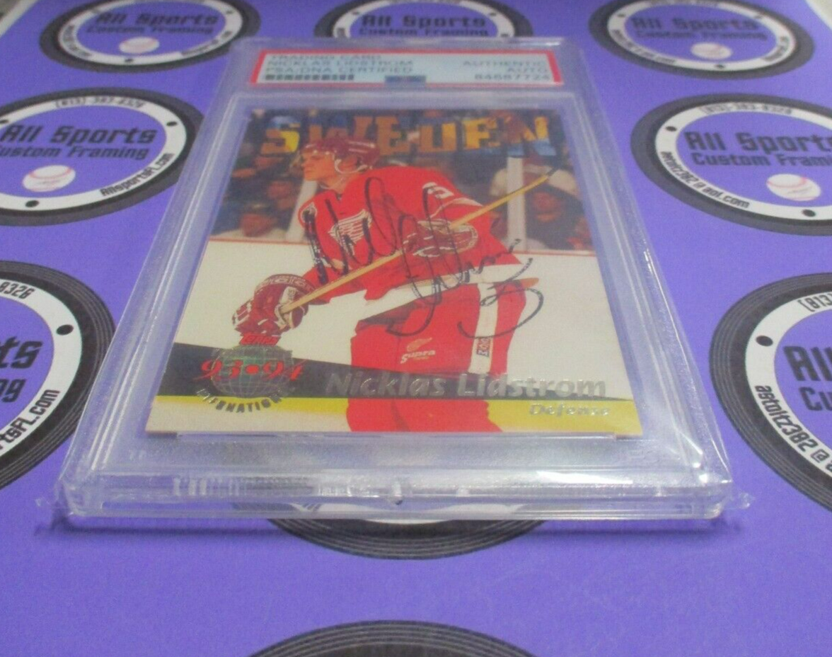 Nicklas Lidstrom Autographed Signed 1994-95 Stadium Club Card PSA Slab #84687724