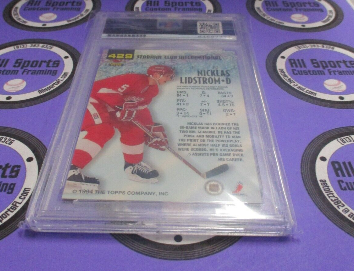 Nicklas Lidstrom Autographed Signed 1994-95 Stadium Club Card PSA Slab #84687724