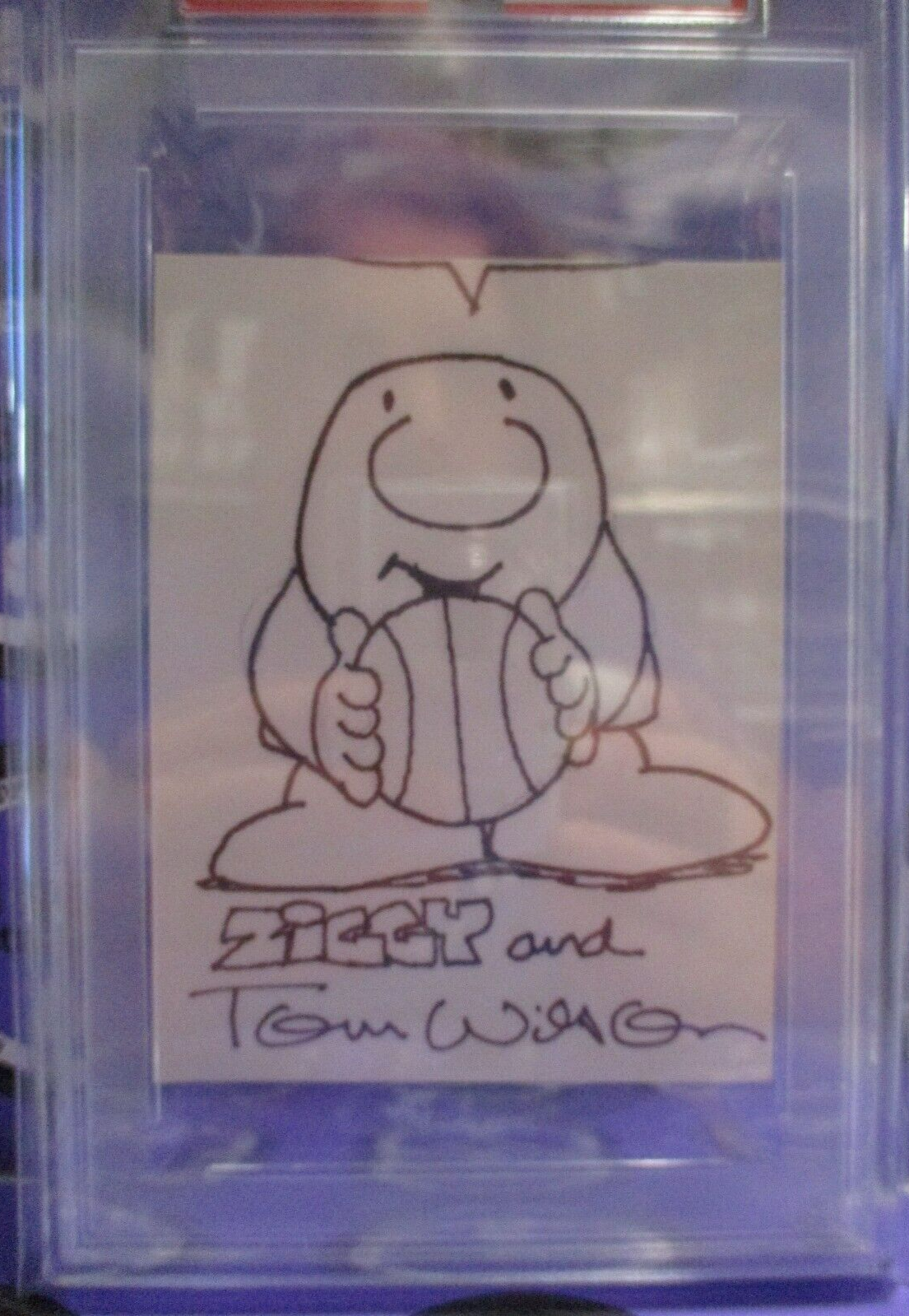 Tom Wilson Ziggy Cartoon Artist Autographed Signed Index Card PSA Slab #84688681