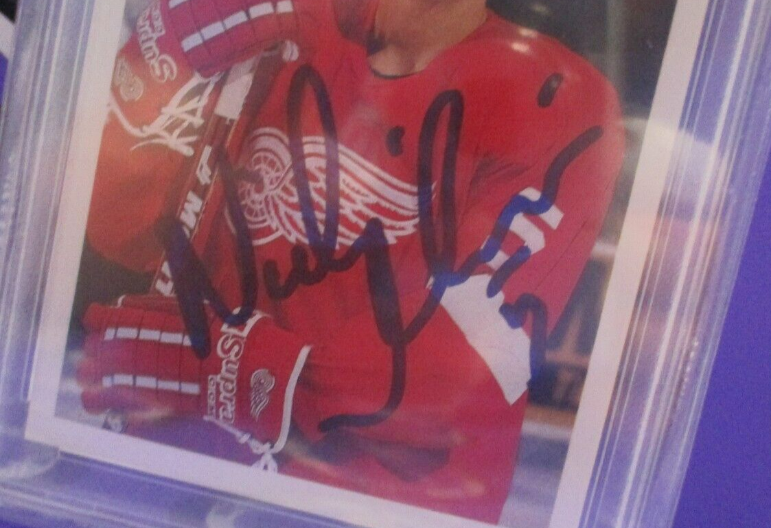 Nicklas Lidstrom Autographed Signed 1991-92 Young Guns Card PSA Slab #84687725