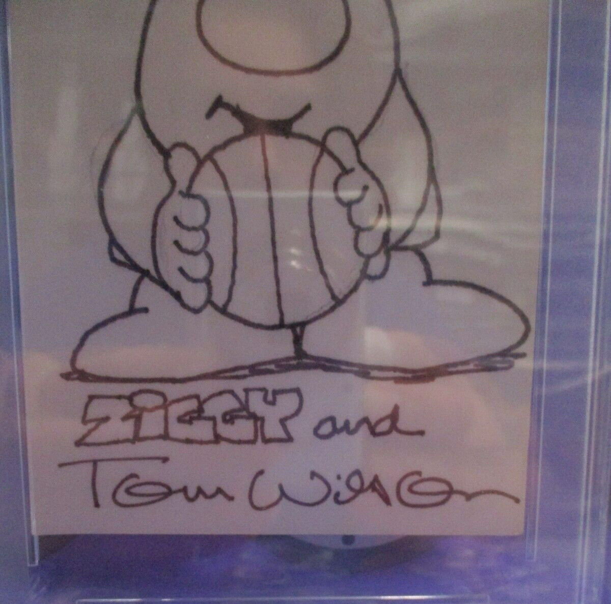 Tom Wilson Ziggy Cartoon Artist Autographed Signed Index Card PSA Slab #84688681