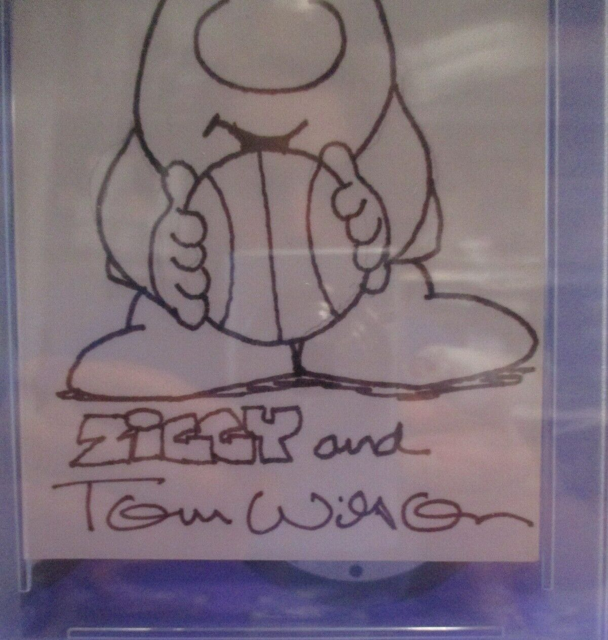 Tom Wilson Ziggy Cartoon Artist Autographed Signed Index Card PSA Slab #84688681