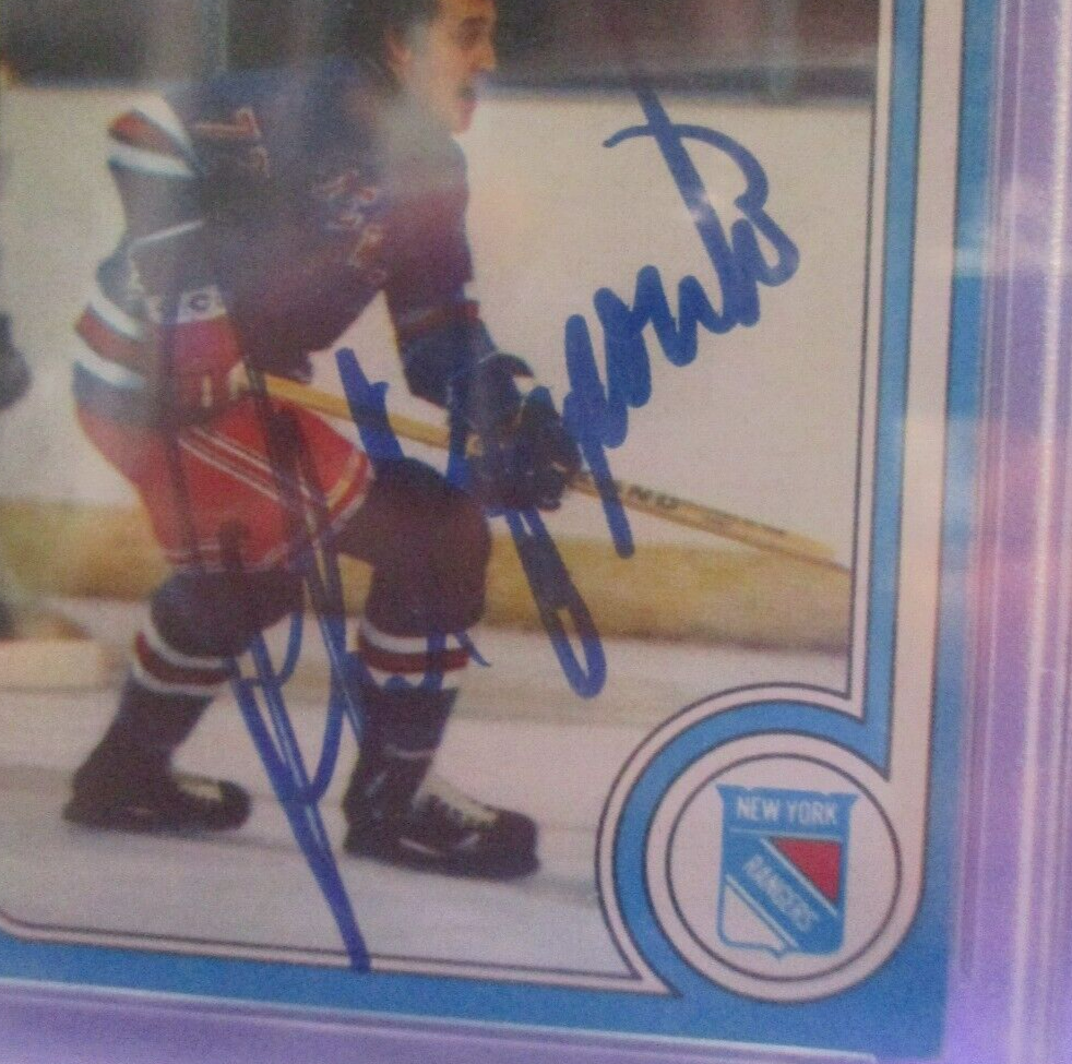 Phil Esposito Rangers Autographed Signed 1979-80 Topps Card PSA Slab #84688567