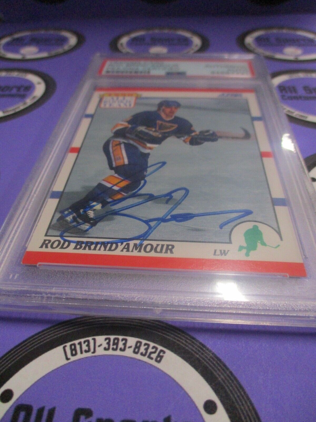 Rod Brind'Amour Autographed Signed 1990-91 Score Rookie Card PSA Slab #84687731