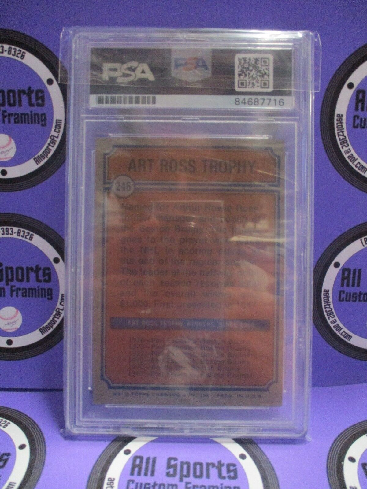 Phil Esposito Bruins Autographed Signed 1975-76 Topps Card PSA Slab #84687716