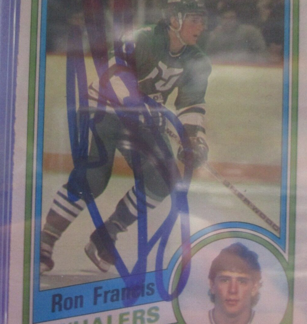 Ron Francis Autographed Signed 1984-85 O-PEE-CHEE Card #70 PSA Slab #84688570