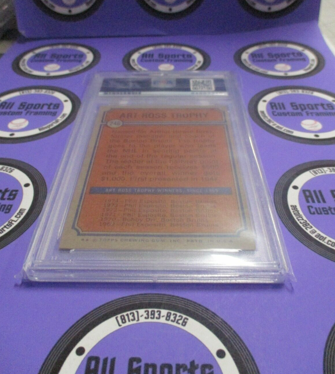 Phil Esposito Bruins Autographed Signed 1975-76 Topps Card PSA Slab #84687716