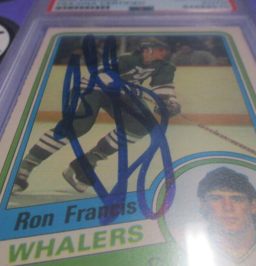 Ron Francis Autographed Signed 1984-85 O-PEE-CHEE Card #70 PSA Slab #84688570