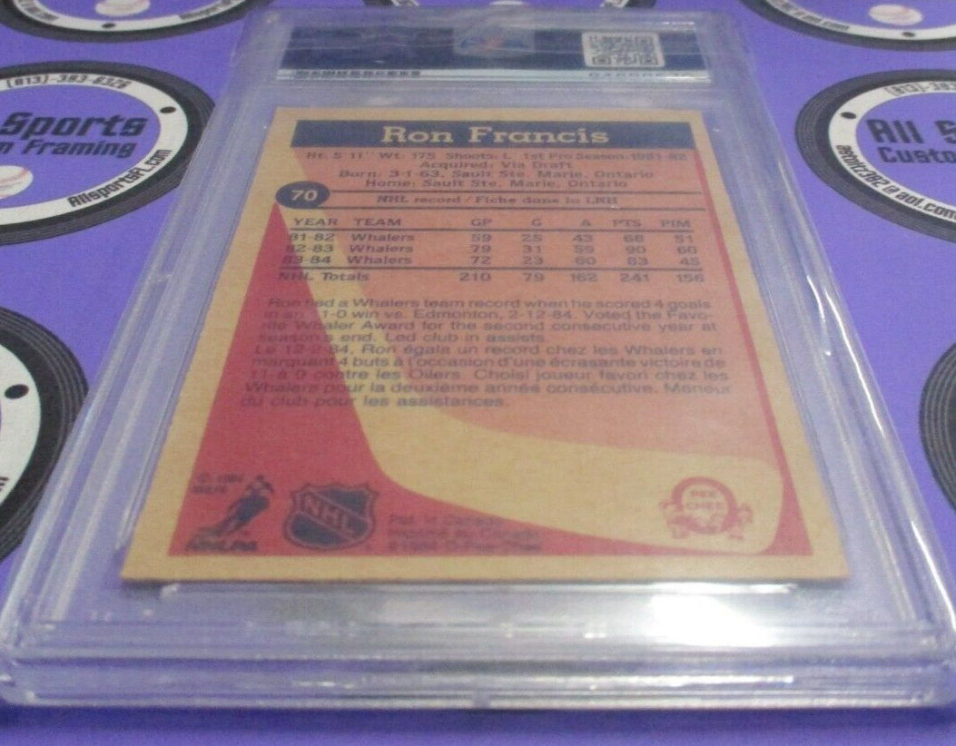 Ron Francis Autographed Signed 1984-85 O-PEE-CHEE Card #70 PSA Slab #84688570