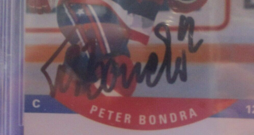 Peter Bondra Autographed Signed 1990-91 NHL Pro Set Card PSA Slab #84687726