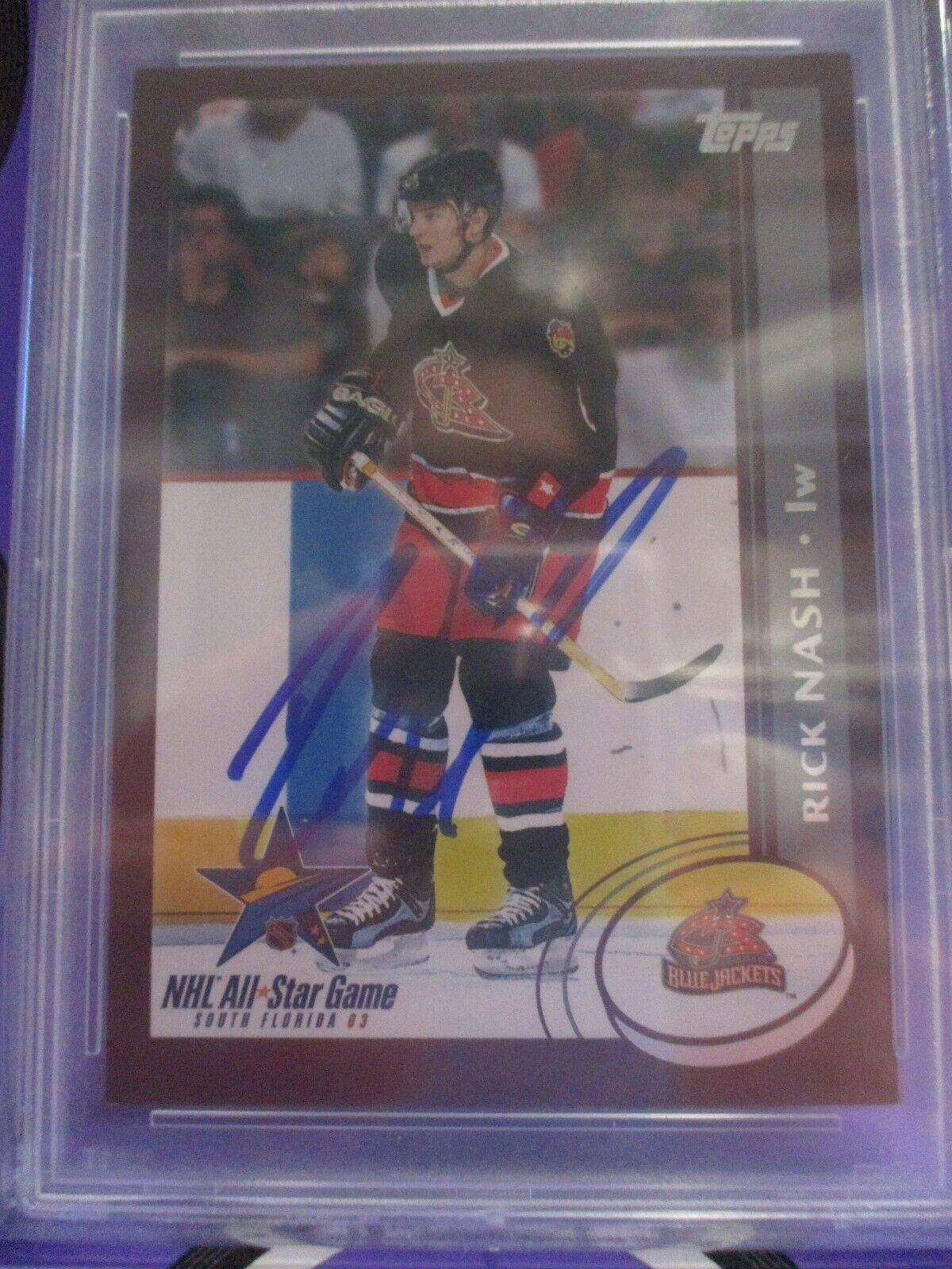 Rick Nash Autographed Signed 2002-03 Topps AS Card #5 of 6 PSA Slab #84758551