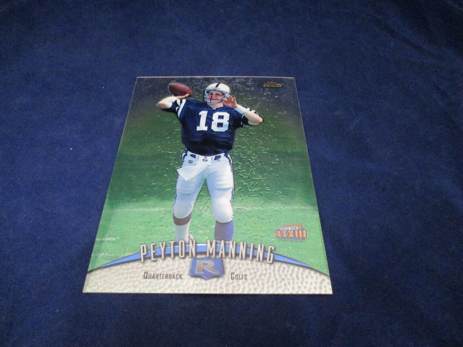 Peyton Manning 1998 Topps Finest Super Bowl XXXIII 4x5.5 Inch Jumbo Card 6 of 12