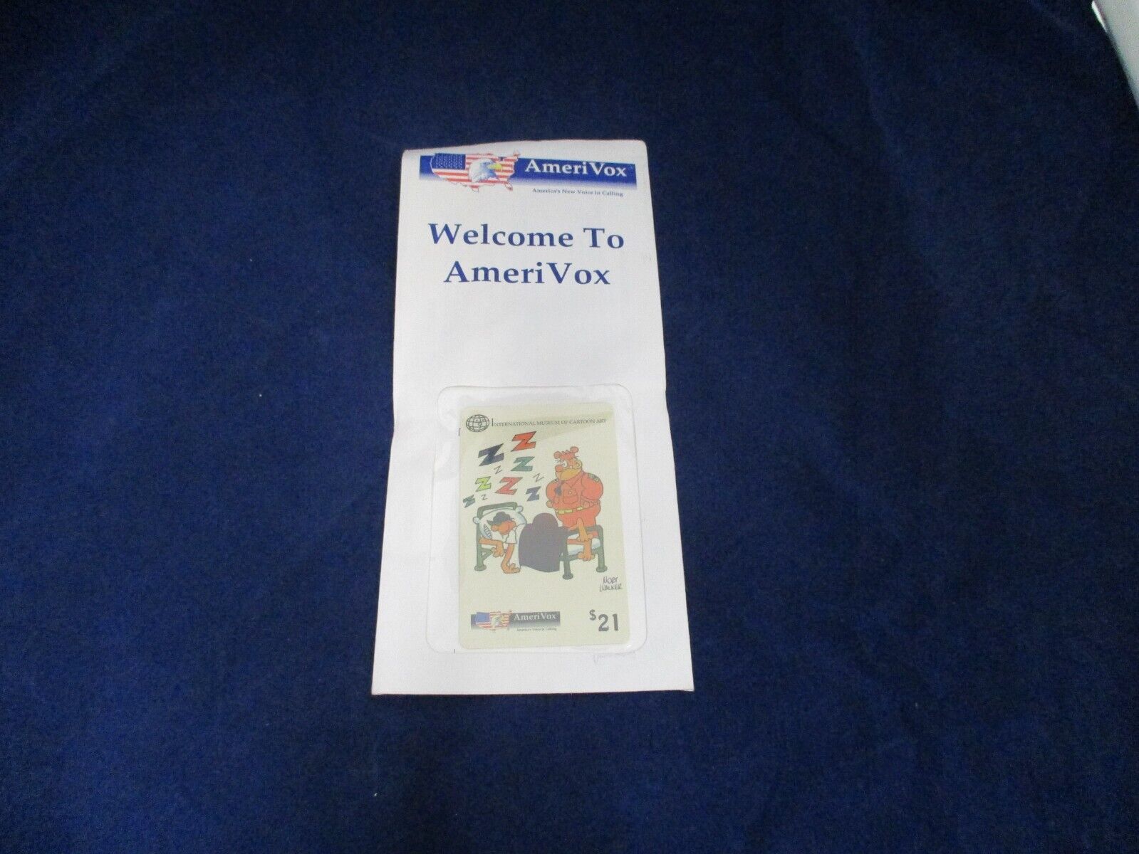 Welcome To Amerivox Mort Walker Museum Of Cartoon Art $21 Phone Card Lot of 3