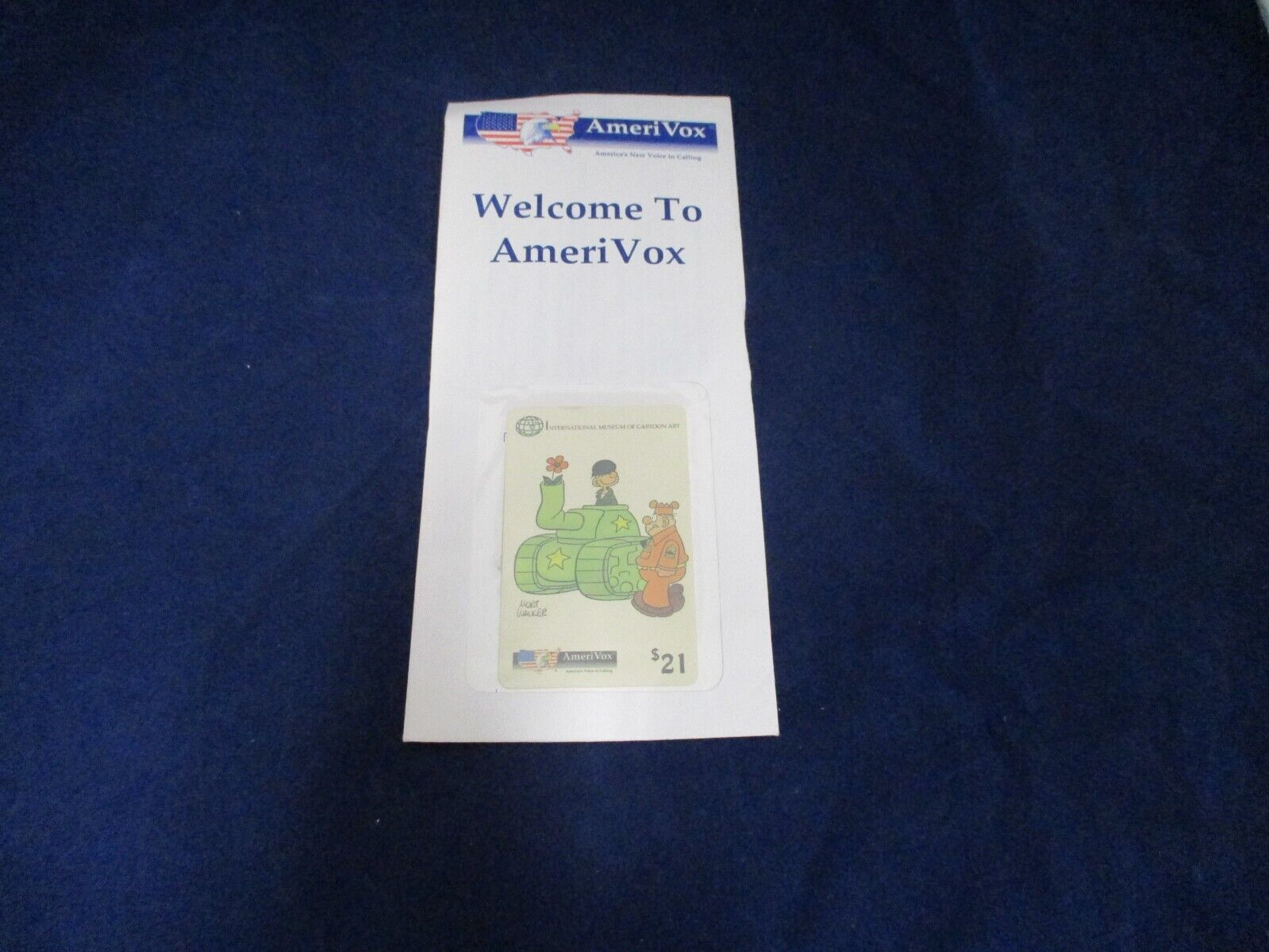 Welcome To Amerivox Mort Walker Museum Of Cartoon Art $21 Phone Card Lot of 3