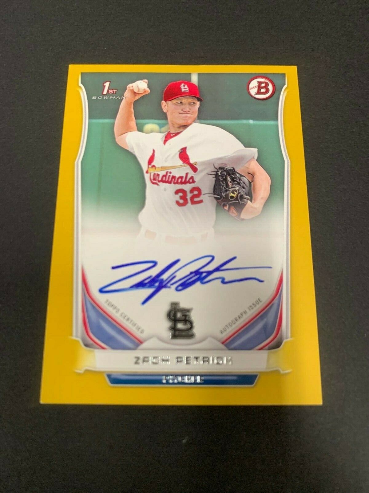 Zach Petrick  St. Louis Cardinals 2014 Bowman Gold AutoCard #2/50 #PA-ZP NM MT