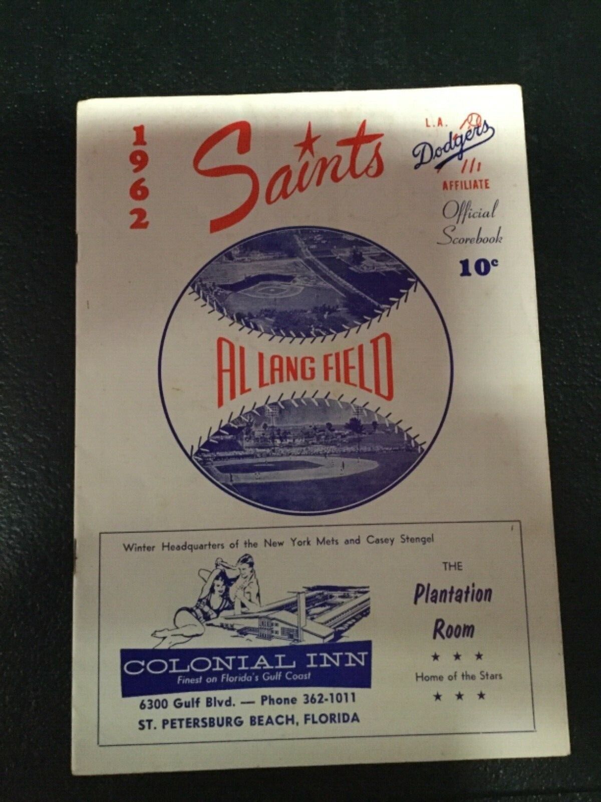 St. Pete Saints 1962 Program Dodgers