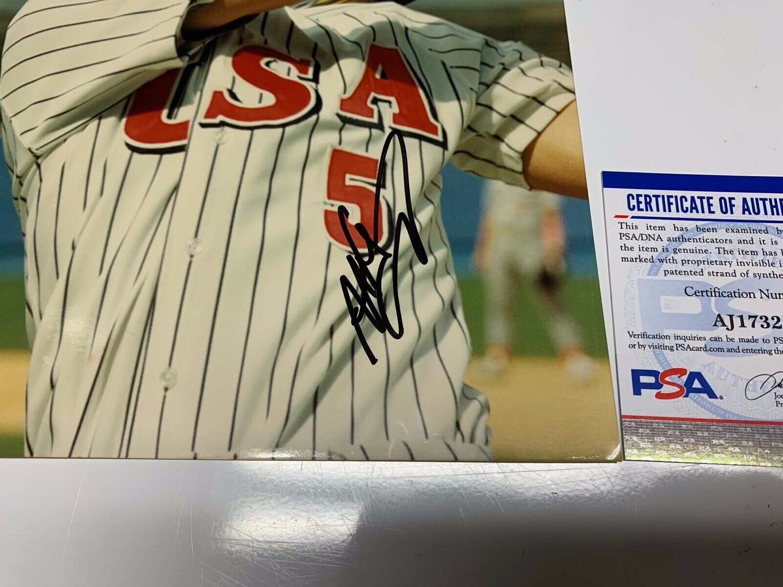 Nomar Garciaparra Team USA Autographed 8x10 Sports Photo PSA COA #AJ17329 MLB