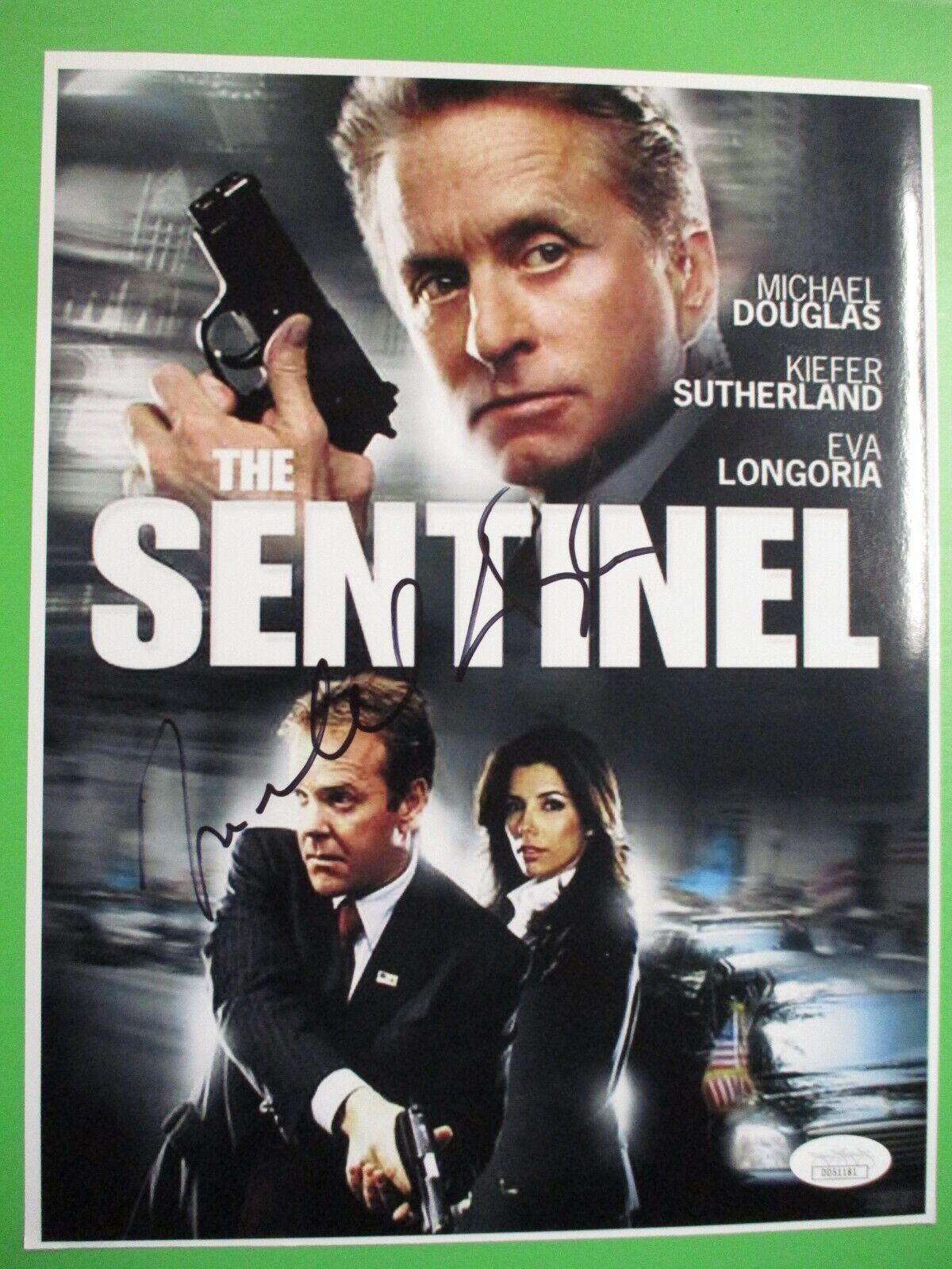 Michael Douglas The Sentinel Secret Service Autographed 8.5x11 Black Photo JSA