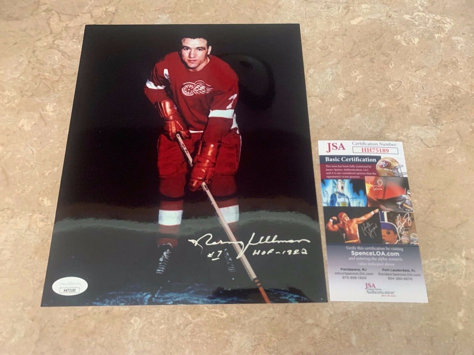 Norm Ullman Detroit Red Wings Autographed 8x10 Hockey Photo JSA COA #HH75189