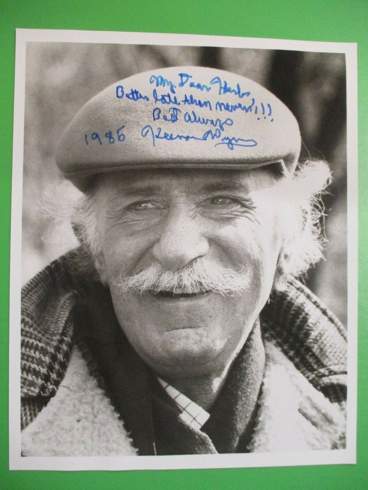 Keenan Wynn 1985 Personalization Signed Autographed 8x10 B&W Photo PSA